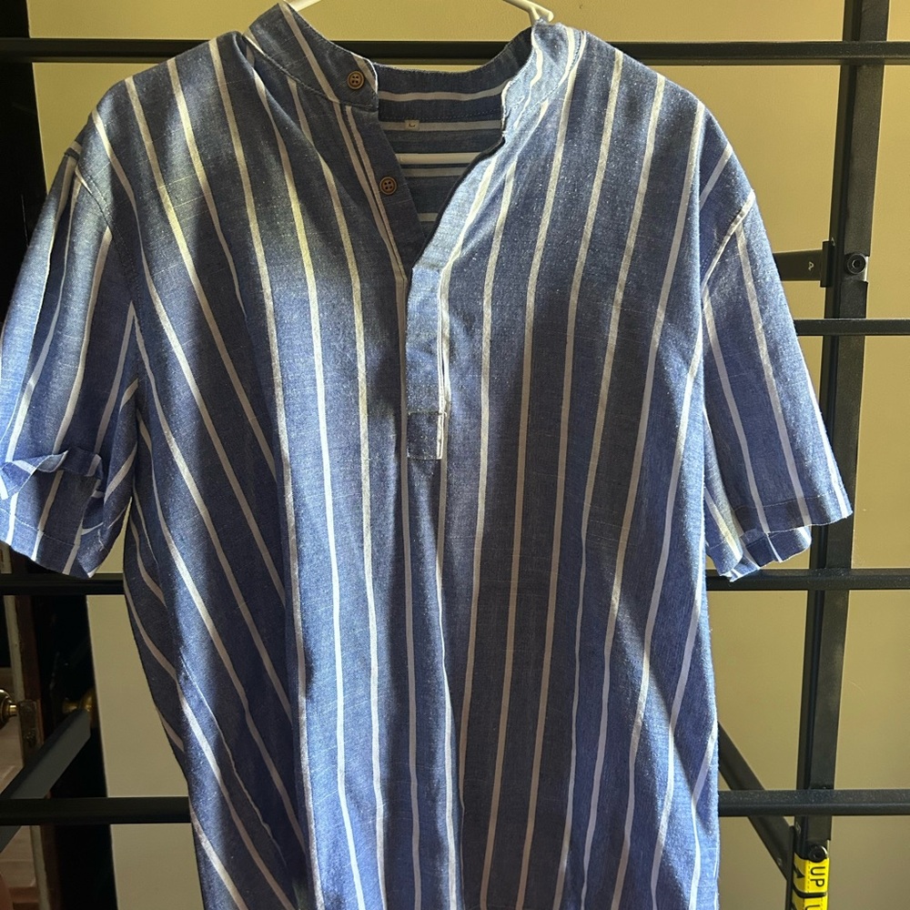 Blue Striped Men's Shirt